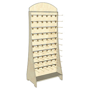 Espositore da terra in legno a libreria per giocattoli, profumeria