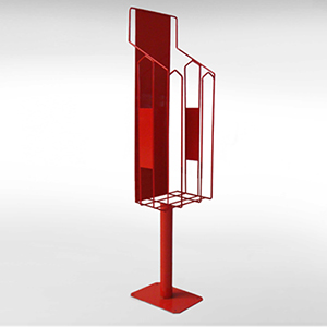Totem porta giornali da terra con vano unico