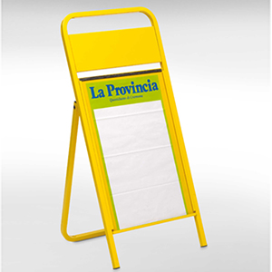 Cavalletto in metallo porta ultime notizie giornale in edicola