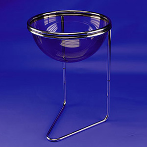 Espositore con semi-sfera in plexiglas per negozi