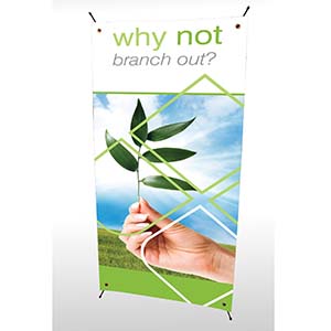 Banner ragno con struttura ad X leggero e stabile