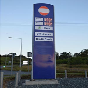 Totem prezzi normalmente usato per i distributori di carburante