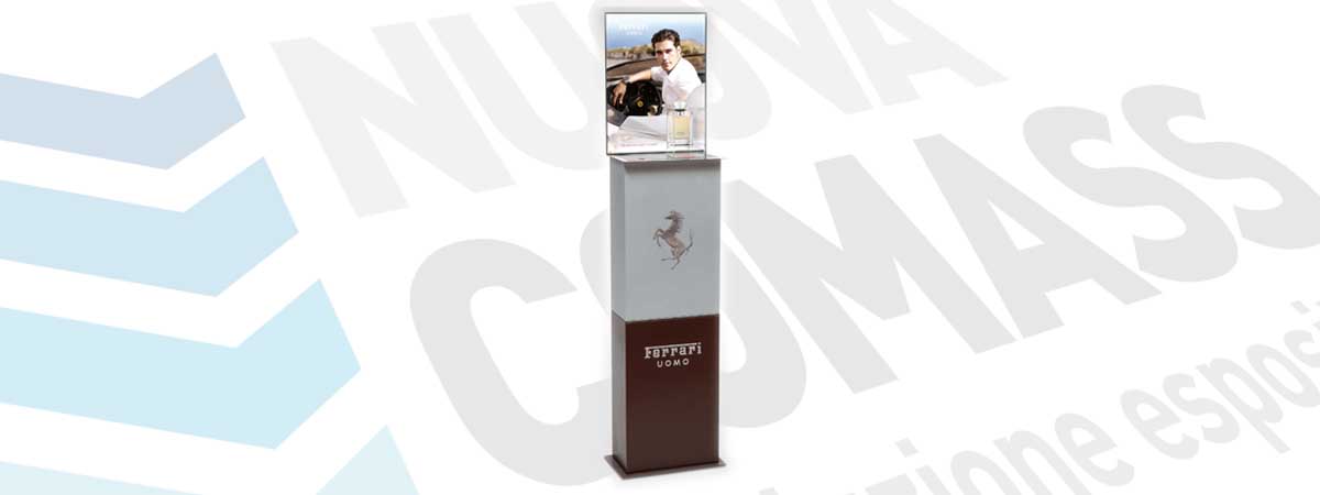 Espositore a colonna da terra in metallo personalizzato