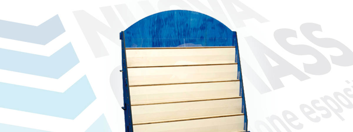 Espositore in legno da banco porta brochure