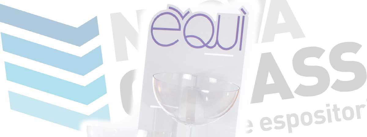Espositore da terra con contenitori in plexiglass