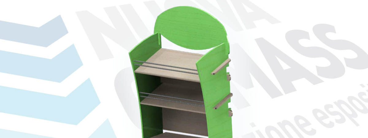 Espositore in legno ad incastro